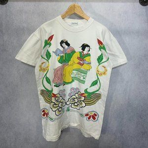 Vintage 2000s Y2K esprit art tee Japanese AOP size XL